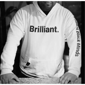 Brilliant Women Hoodie sweatshirt Organic Cotton Blend Ivory Size S/M A000391